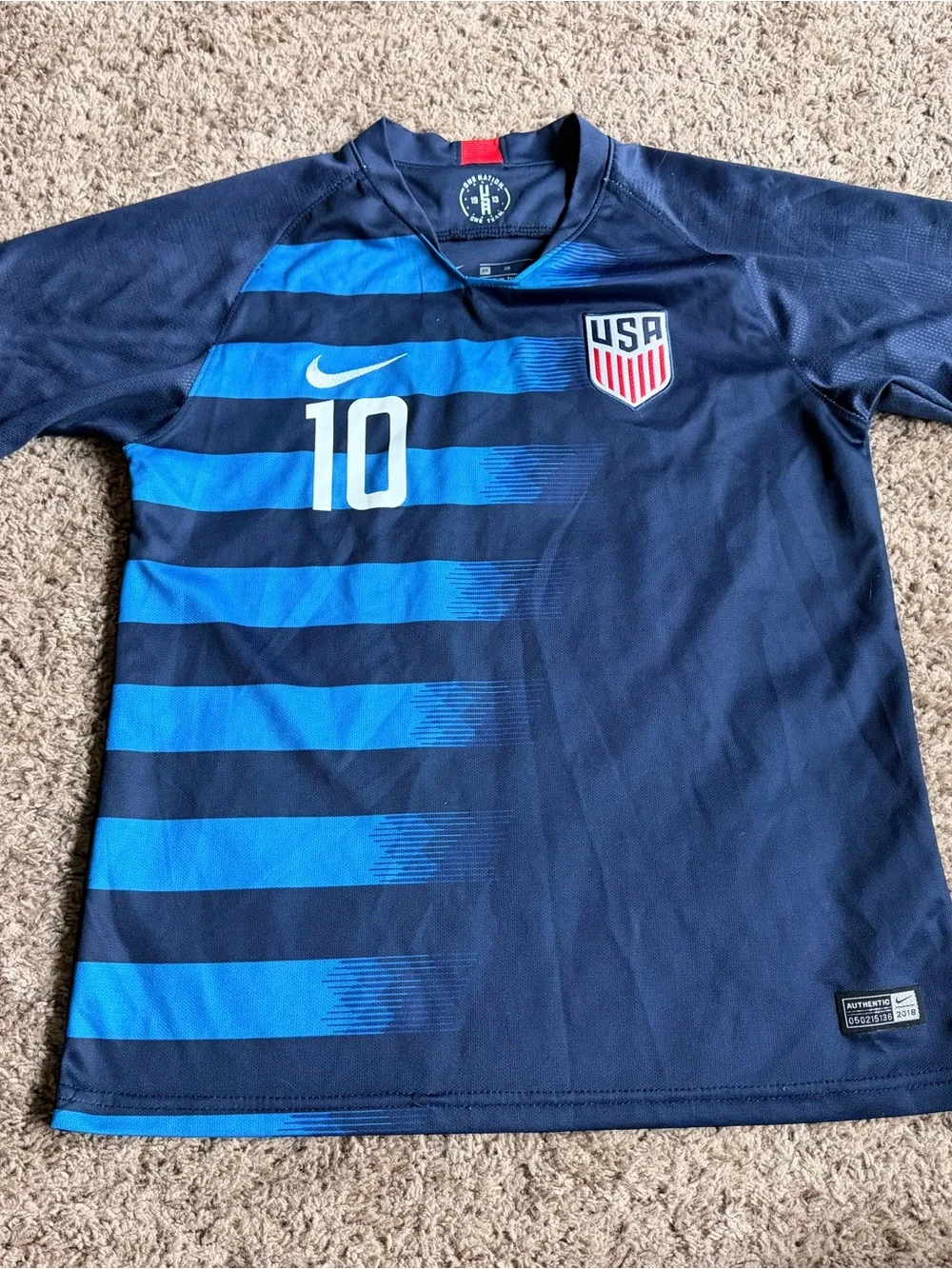 Nike USWNT USA soccer Jersey Carli Lloyd #10 Authentic 2018 United States 28 Med